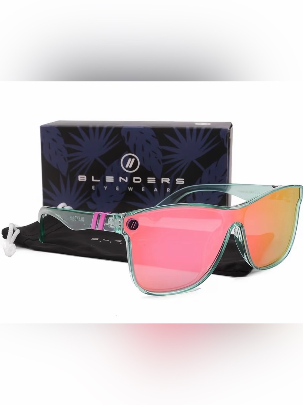 Blenders Eyewear Mint Frame Pink Mirror Lens Sunglasses Millenia X2